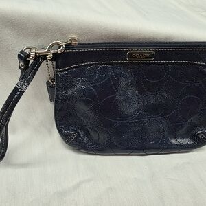 Coach Midnight Blue Wristlet